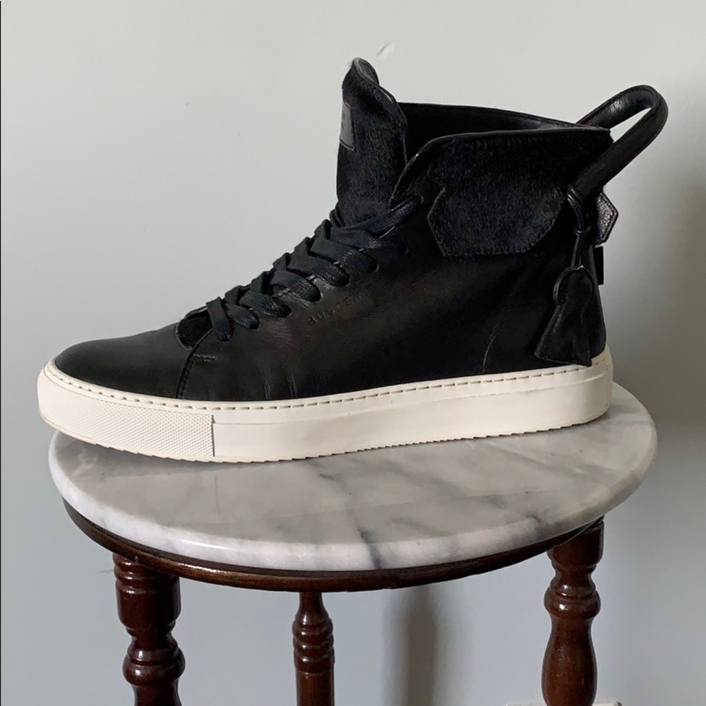 Buscemi 125mm black high top sneakers!!